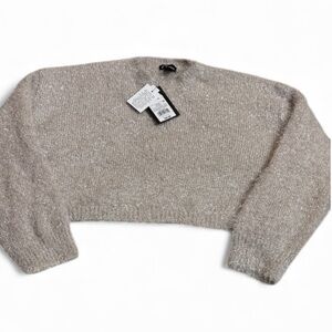 NWT Art Class Long Sleeve Cropped Fuzzy Sweater Size Youth 10/12